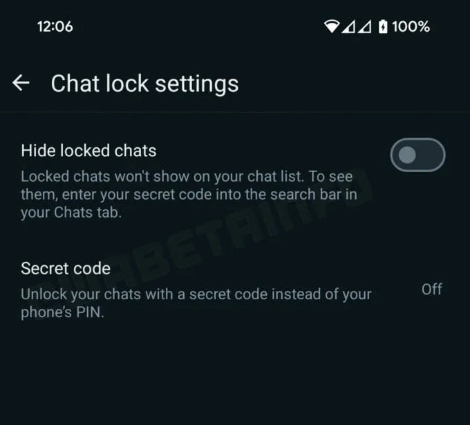 ميزة تجريبية لإخفاء حافظة المحادثات المؤمنة Locked Chats على واتساب. - WhatsApp