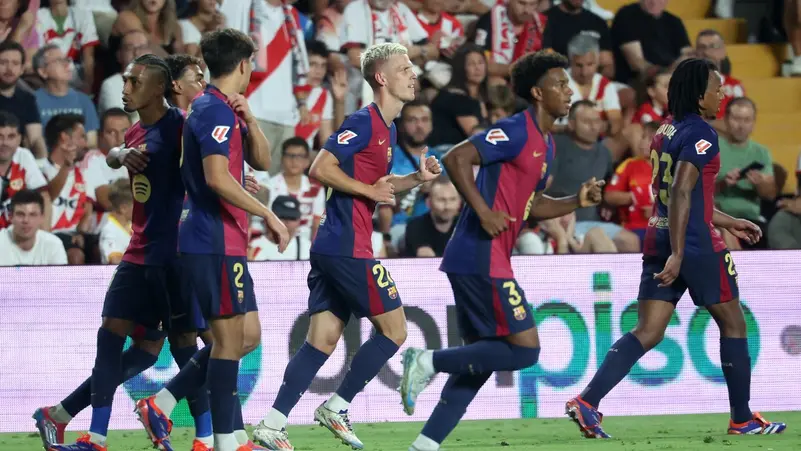 هدف أولمو يقود برشلونة للفوز على رايو فايكانو