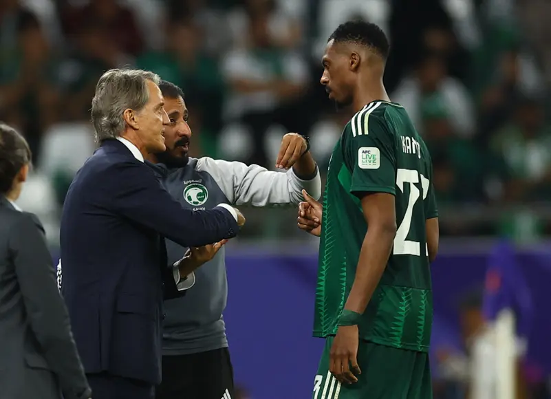 سلمان الفرج مع مانشيني