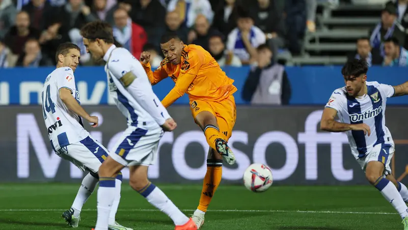 فوز ريال مدريد بثلاثية على ليغانيس بتألق مبابي