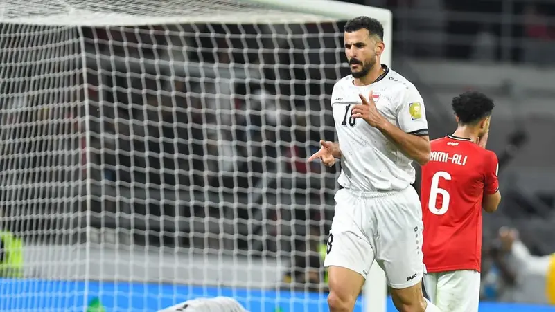 أيمن حسين يسجل هدف الفوز للمنتخب العراقي في كأس الخليج 2022