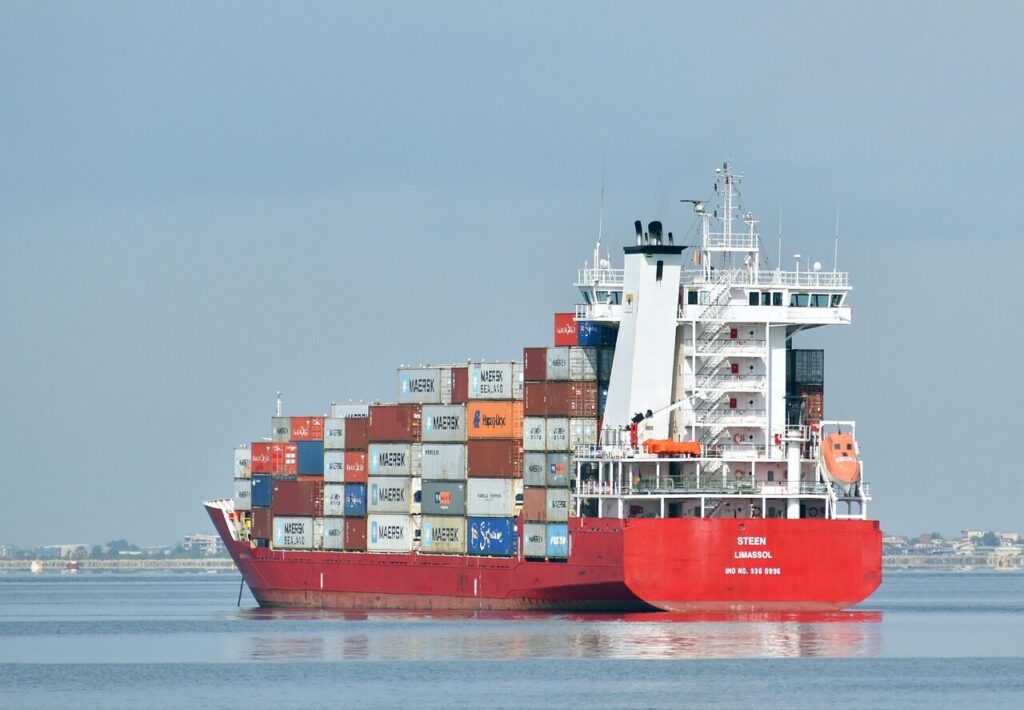 cargo ship, freighter, sea, nature, ship, ocean, container ship, vessel, transportation