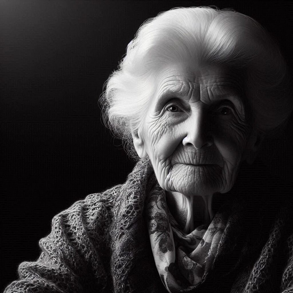 إمرأة كبيرة في السن تشكو من مرض الزهايمر او مرض الخرف