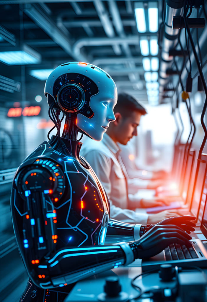 إنسان الي على الحاسب