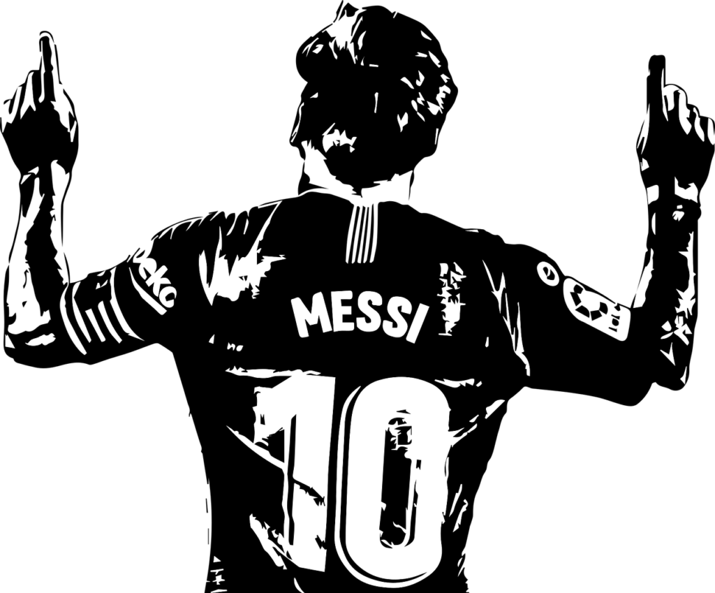 صورة تجسيدية للاعب الارجنتيني ميسي