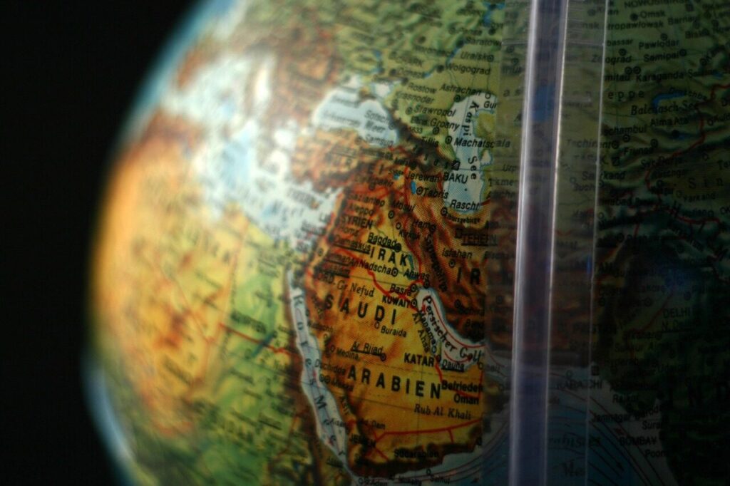 خريطة تعبيرية للشرق الاوسط