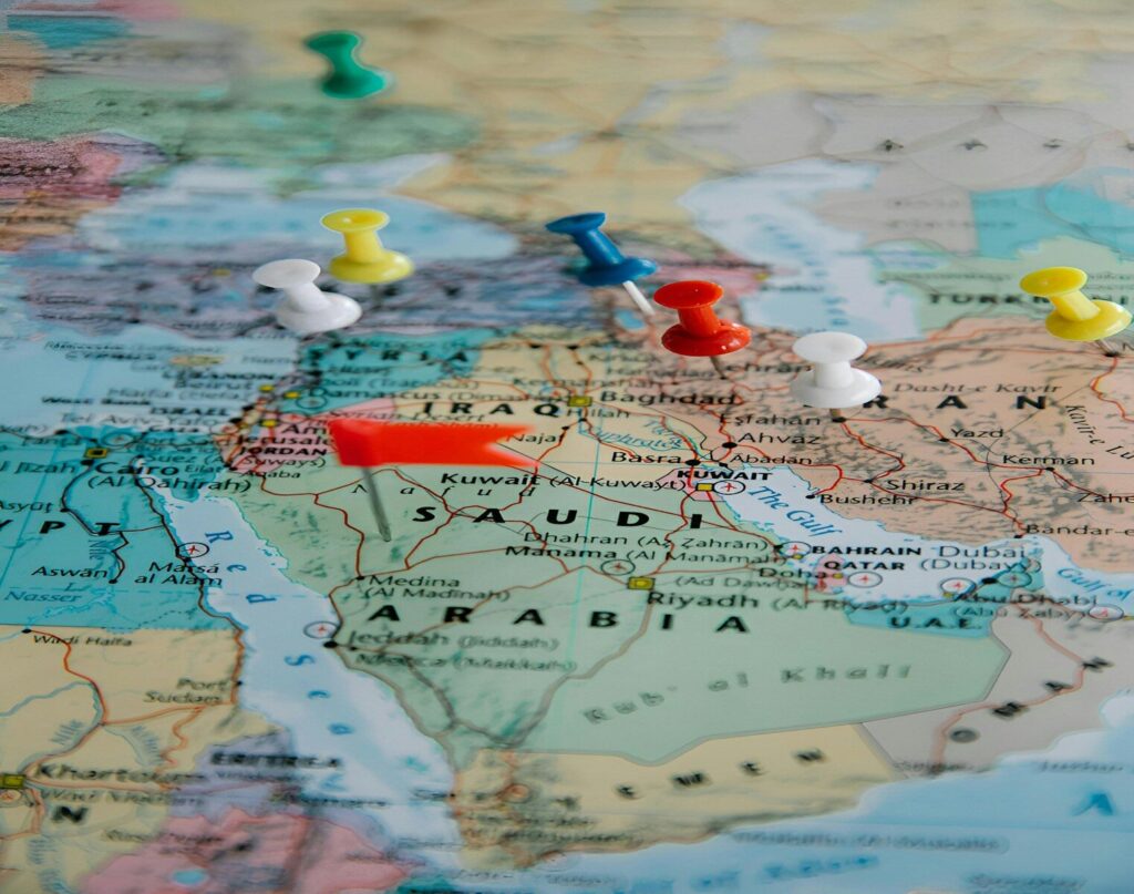 خريطة الشرق الاوسط