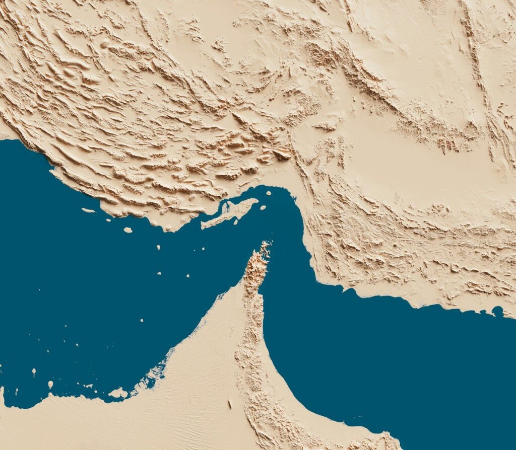 صورة لخريطة مضيق هرمز/المصدر/Pexels
